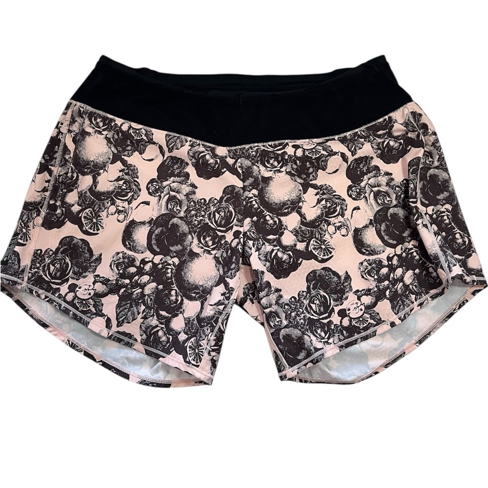 Oiselle Obsession Running Shorts Size 8 Rose Botanical Print